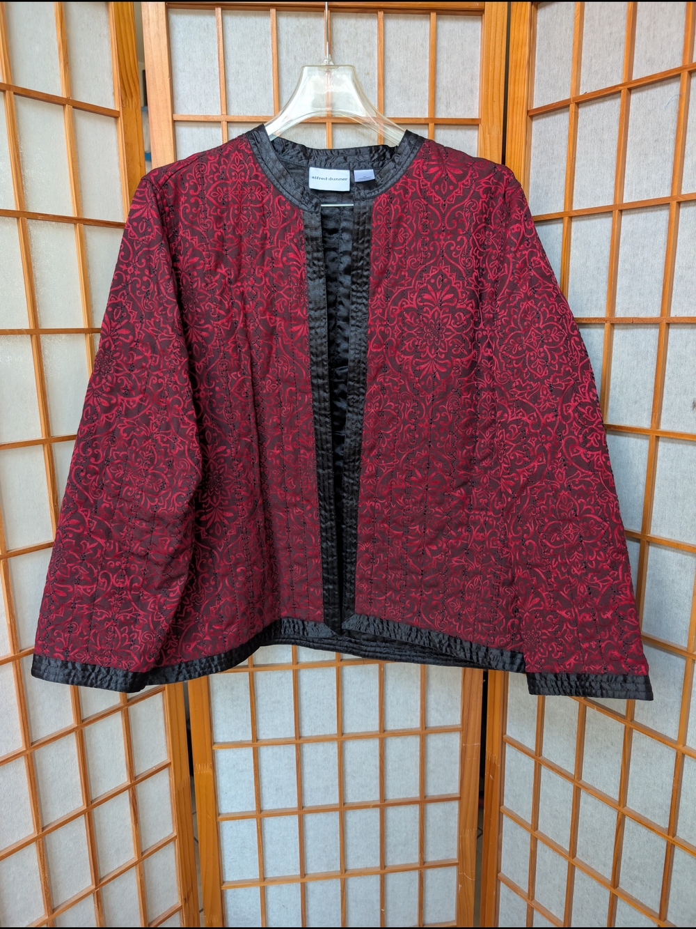 Ornate Dark Satin Jacket | Womens sz 18 | Vamp Formal Party Blazer